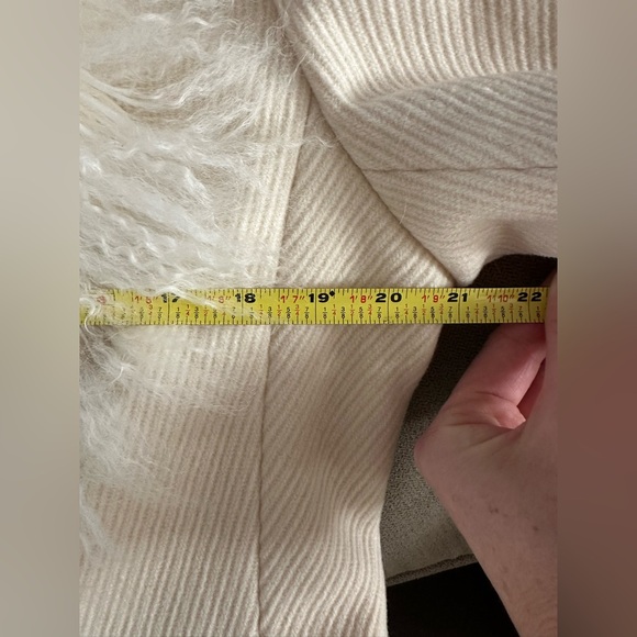 Marvin Richards white Mongolian fur penny lane coat size 12 - Picture 14 of 16